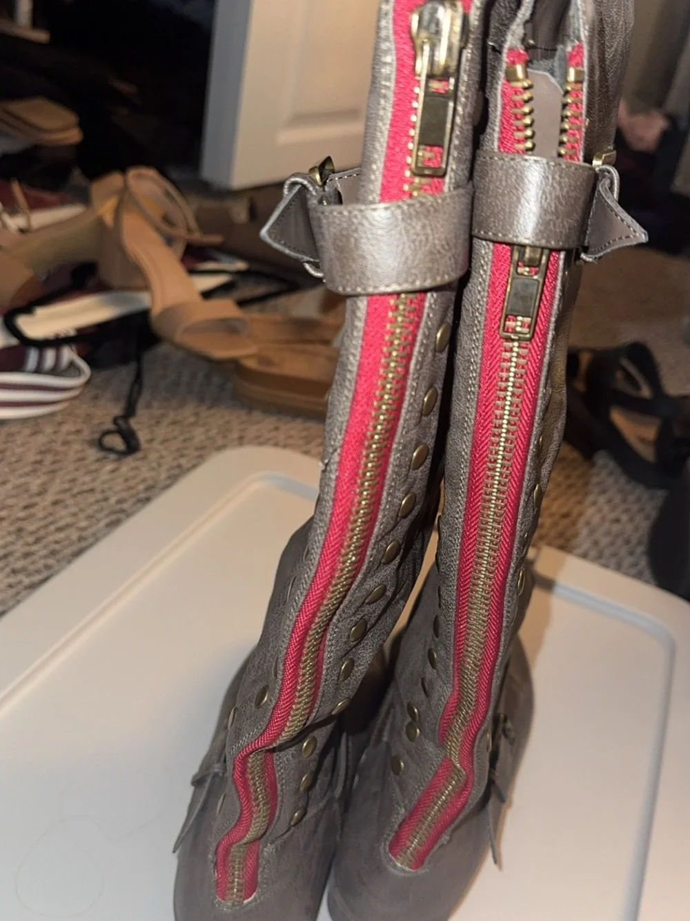 Journee Collection Over the Knee Taupe Wide Calf Boot